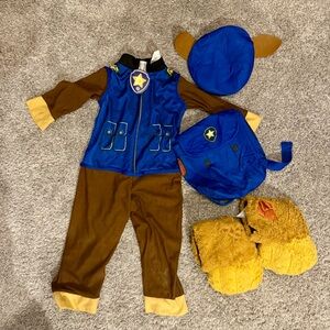 Paw patrol chase police dog costume hat boots backpack accessories 3/4 Halloween